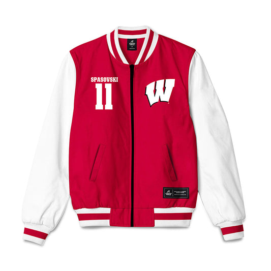 Wisconsin - NCAA Women's Basketball : Jovana Spasovski - Bomber Jacket-0