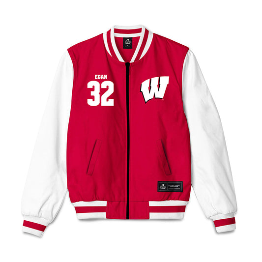 Wisconsin - NCAA Women's Volleyball : Grace Egan - Bomber Jacket-0