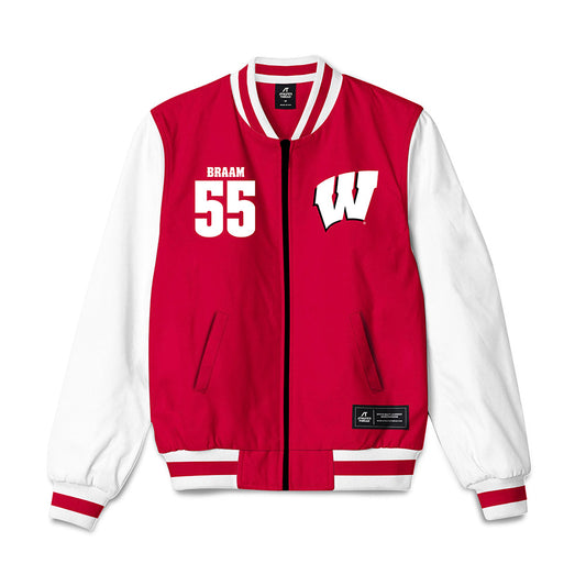 Wisconsin - NCAA Football : Drew Braam - Bomber Jacket-0