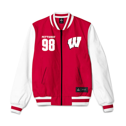 Wisconsin - NCAA Football : Torin Pettaway - Bomber Jacket-0