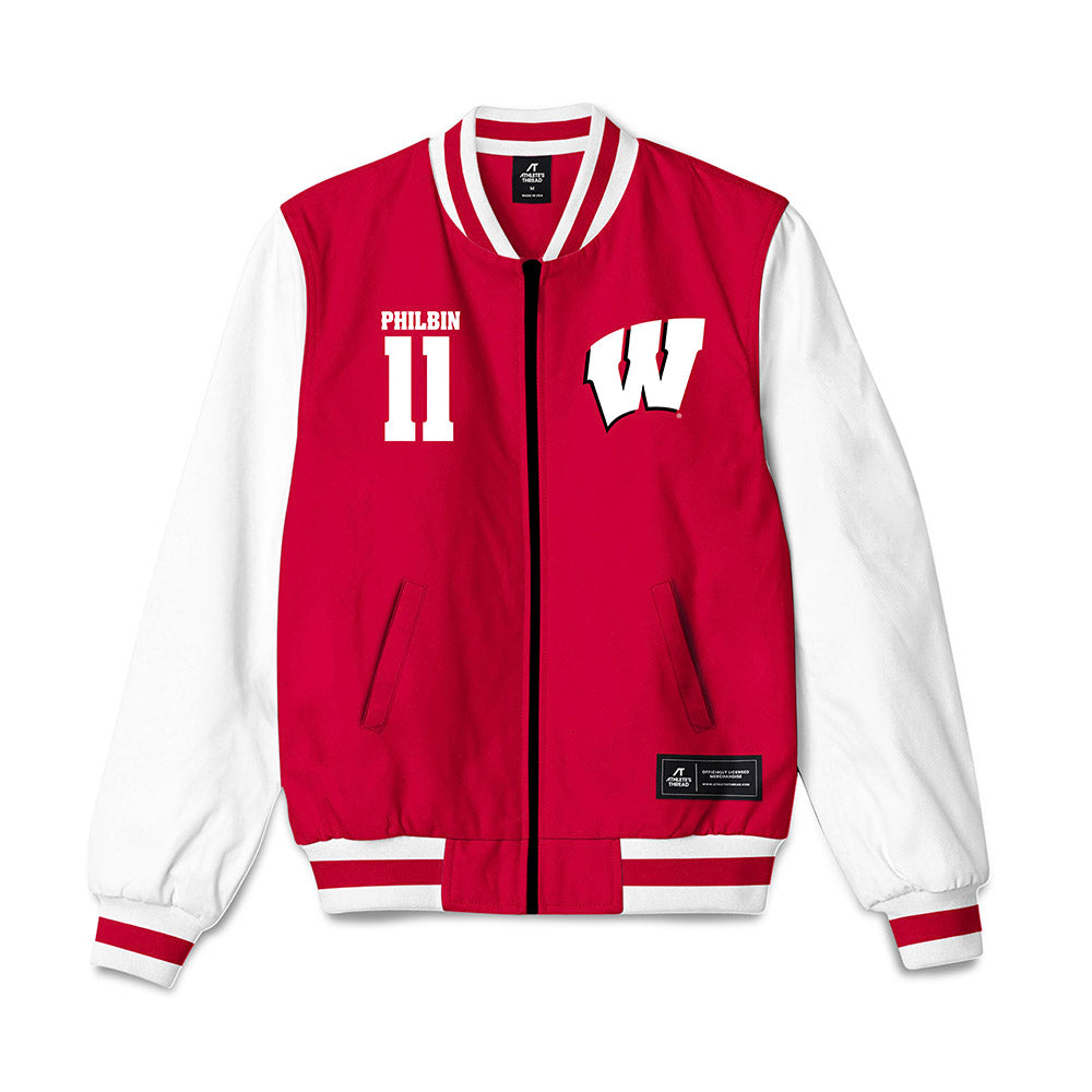 Wisconsin - NCAA Women's Soccer : Riley Philbin - Bomber Jacket-0