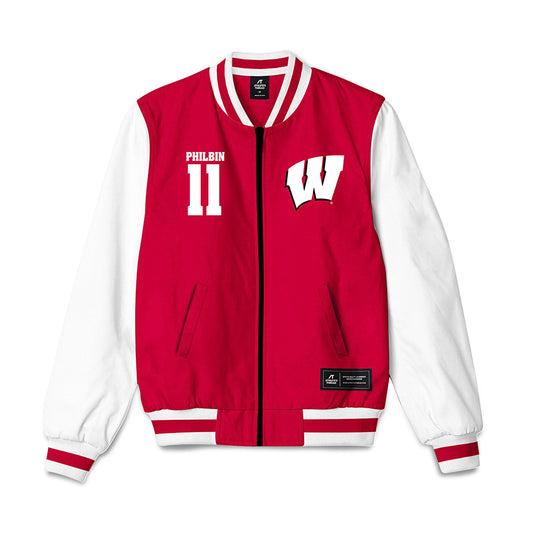 Wisconsin - NCAA Women's Soccer : Riley Philbin - Bomber Jacket-0