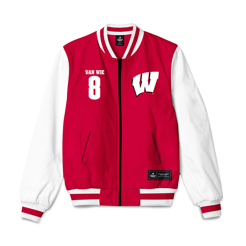 Wisconsin - NCAA Women's Volleyball : Morgan Van Wie - Bomber Jacket-0