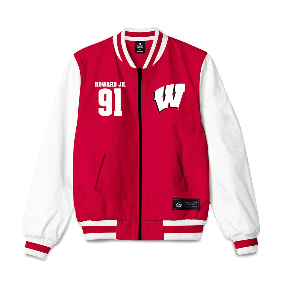 Wisconsin - NCAA Football : Jamel Howard Jr. - Bomber Jacket-0