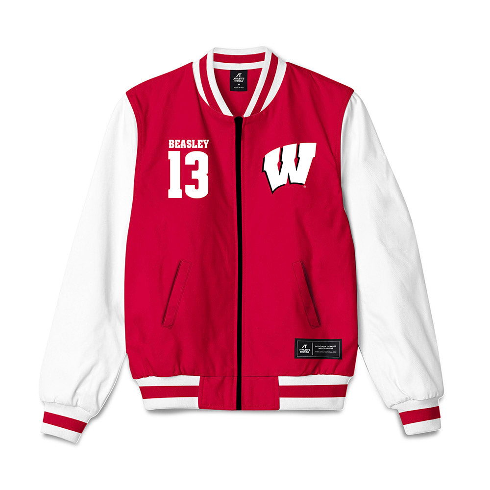 Wisconsin - NCAA Women's Soccer : Sascha Beasley - Bomber Jacket-0