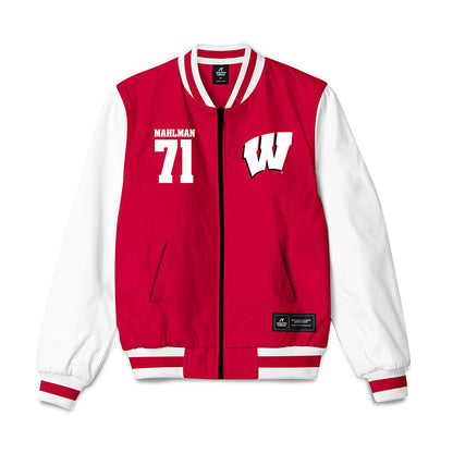 Wisconsin - NCAA Football : Riley Mahlman - Bomber Jacket-0