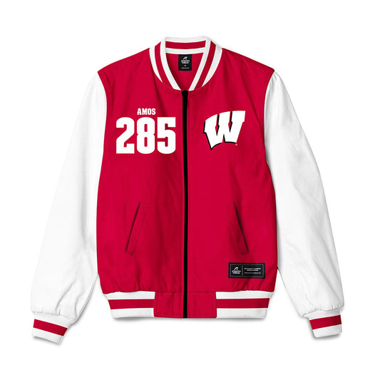 Wisconsin - NCAA Wrestling : Braxton Amos - Bomber Jacket-0