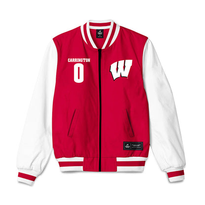 Wisconsin - NCAA Men's Basketball : Braeden Carrington - Bomber Jacket-0