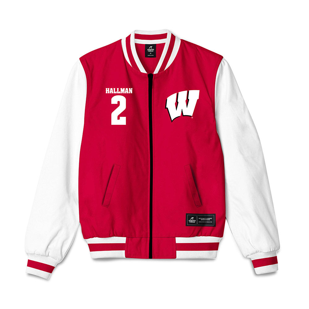 Wisconsin - NCAA Football : Ricardo Hallman - Bomber Jacket-0