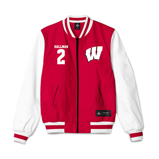 Wisconsin - NCAA Football : Ricardo Hallman - Bomber Jacket-0