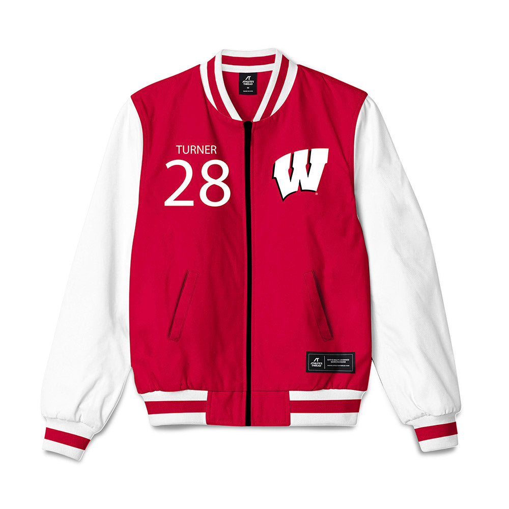Wisconsin - NCAA Football : Antarron Turner - Bomber Jacket-0