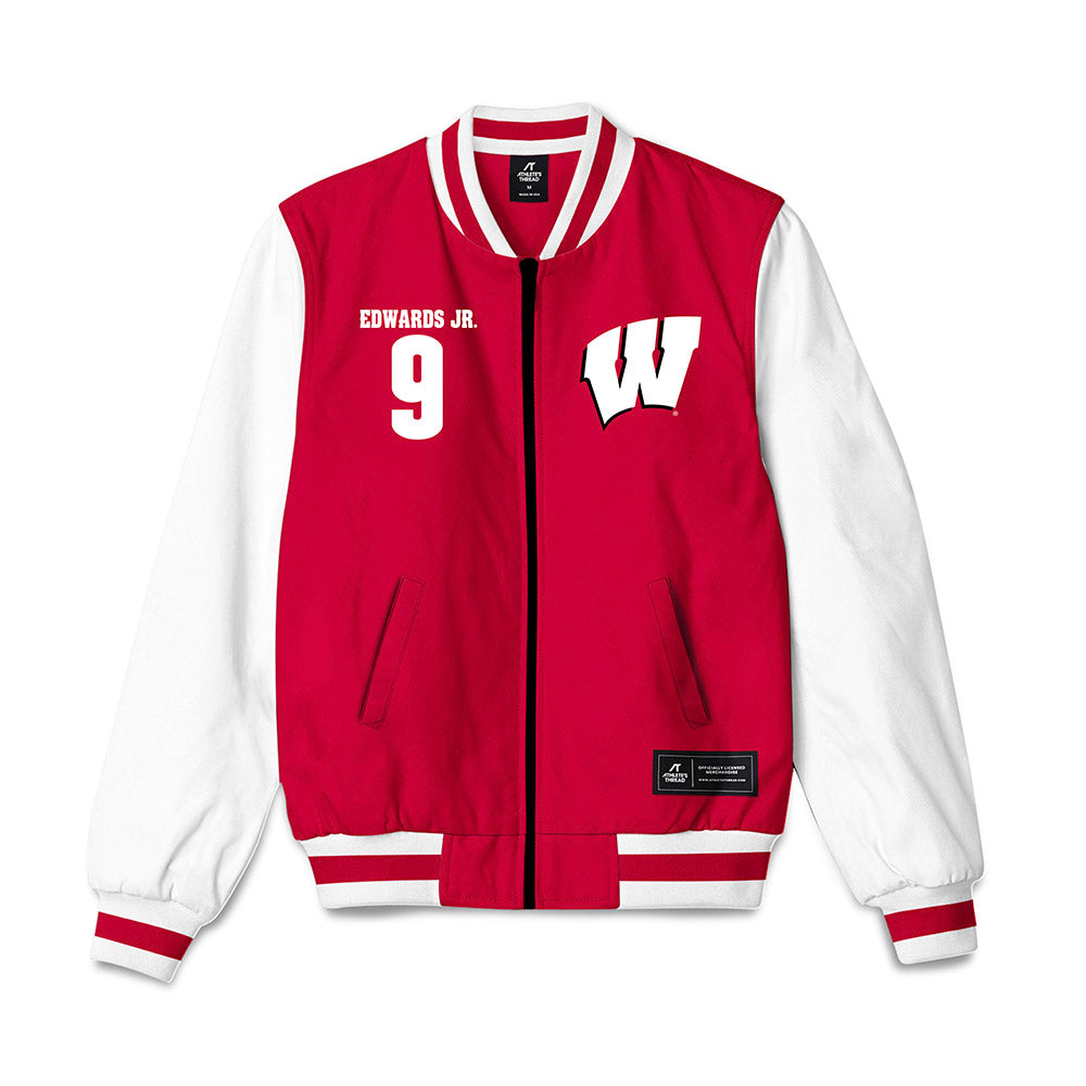 Wisconsin - NCAA Football : Billy Edwards Jr. - Bomber Jacket-0
