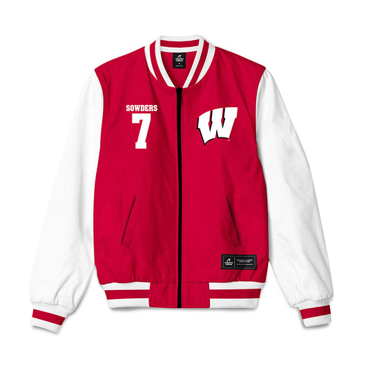 Wisconsin - NCAA Women's Soccer : Mia Sowders - Bomber Jacket-0