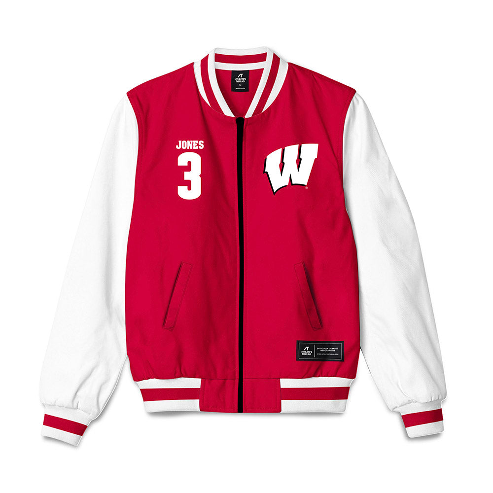 Wisconsin - NCAA Women's Ice Hockey : Mackenzie Jones - Bomber Jacket-0