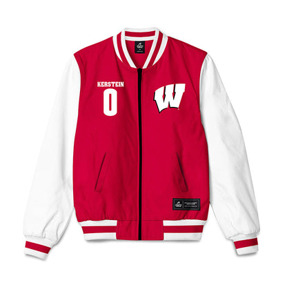 Wisconsin - NCAA Women's Basketball : Nikki Kerstein - Bomber Jacket-0