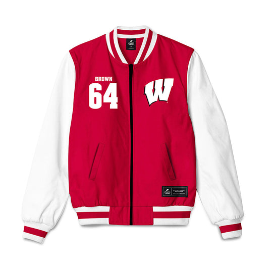 Wisconsin - NCAA Football : Evan Brown - Bomber Jacket-0