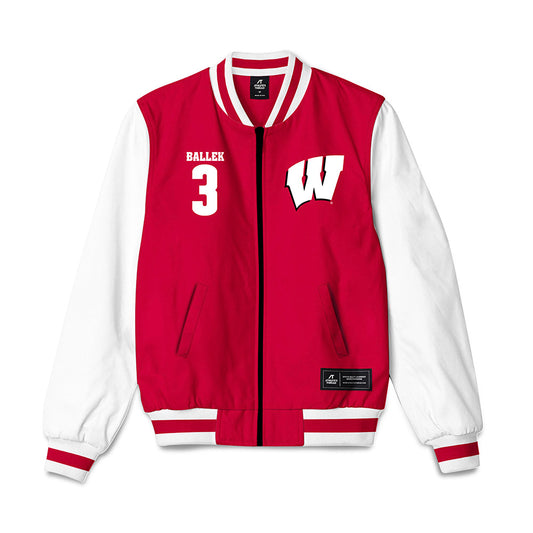 Wisconsin - NCAA Women's Soccer : Abby Ballek - Bomber Jacket-0