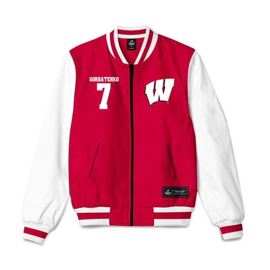 Wisconsin - NCAA Women's Ice Hockey : Kelly Gorbatenko - Bomber Jacket-0