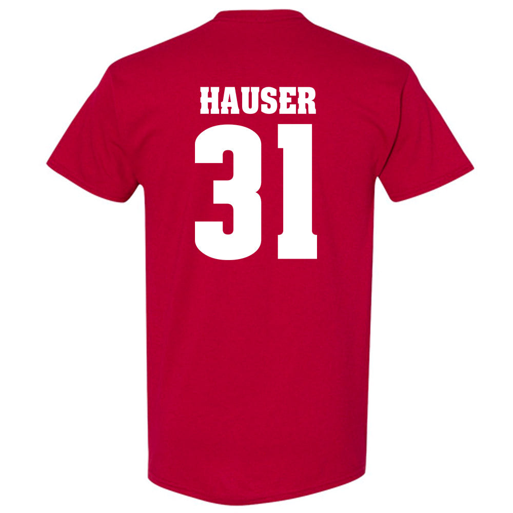 Wisconsin - NCAA Men's Ice Hockey : Daniel Hauser - Classic Shersey T-Shirt-1