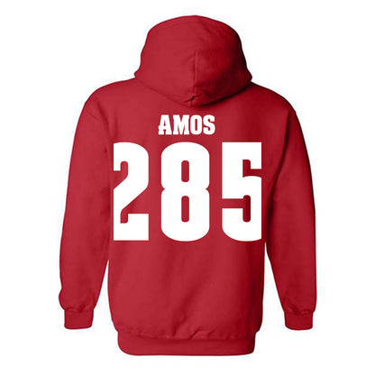 Wisconsin - NCAA Wrestling : Braxton Amos - Classic Shersey Hooded Sweatshirt-1