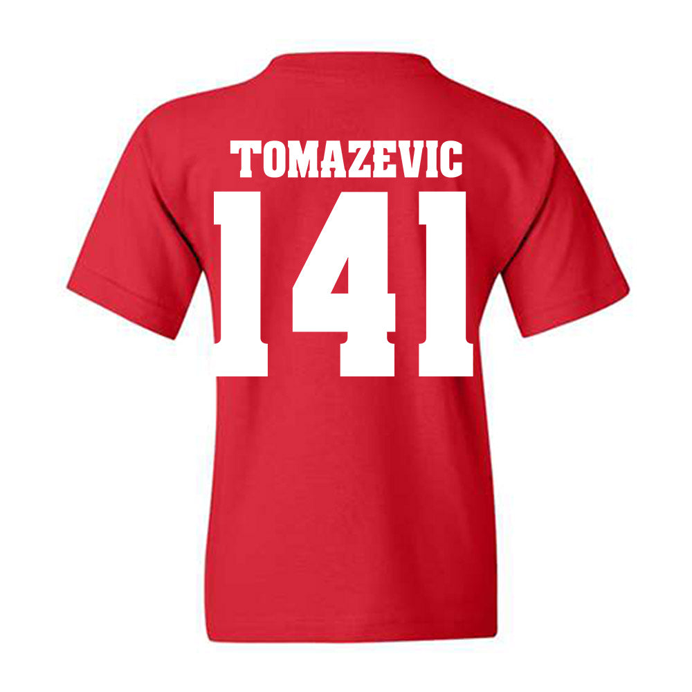 Wisconsin - NCAA Wrestling : Peter Tomazevic - Classic Shersey Youth T-Shirt-1