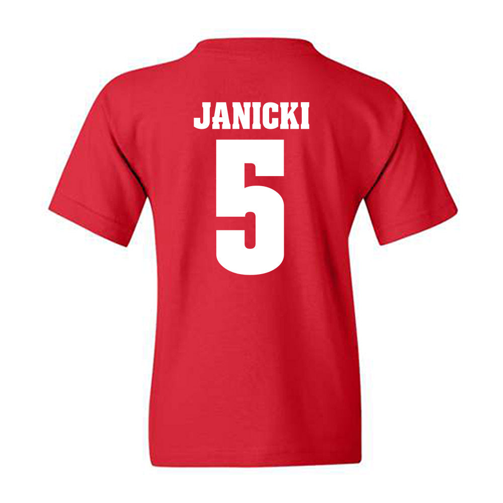 Wisconsin - NCAA Men's Basketball : Jack Janicki - Classic Shersey Youth T-Shirt-1