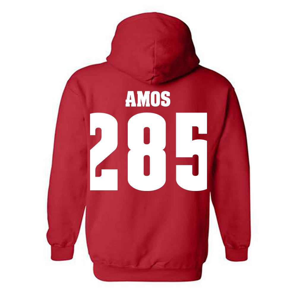 Wisconsin - NCAA Wrestling : Braxton Amos - Classic Shersey Hooded Sweatshirt-1