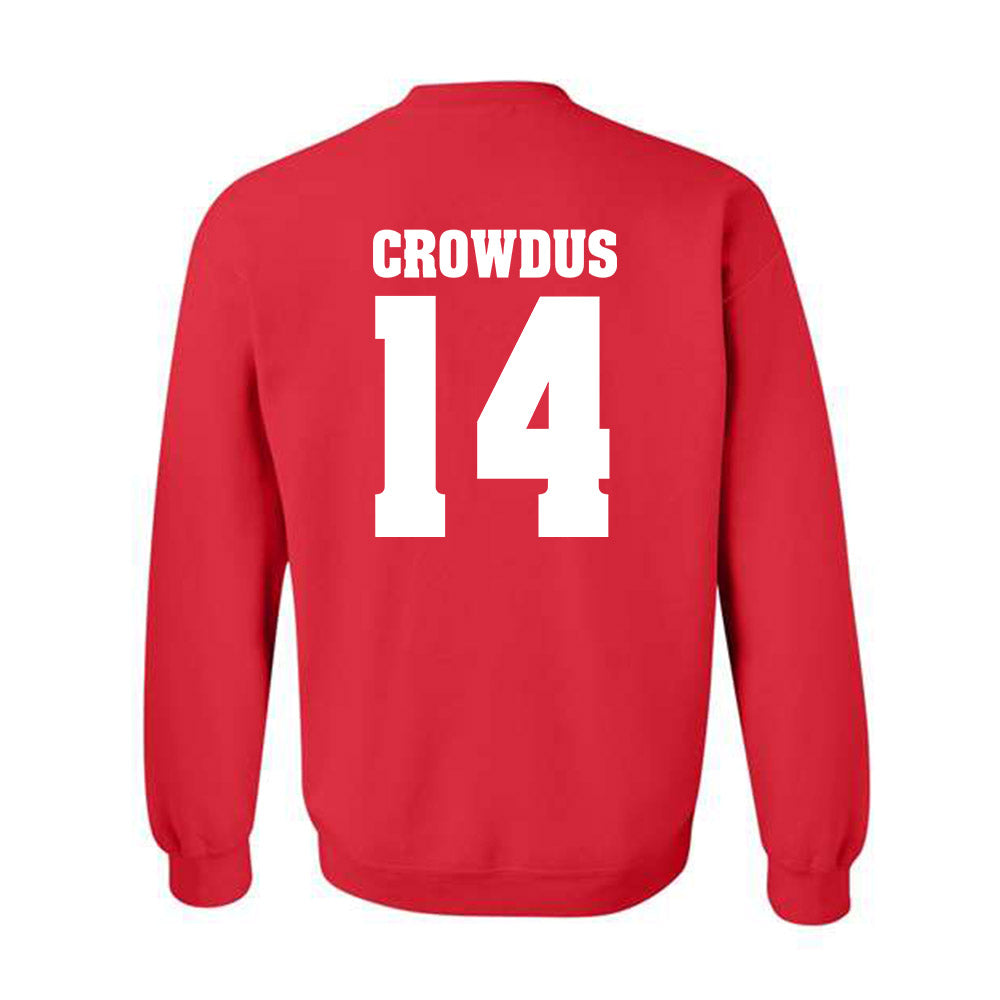 Wisconsin - NCAA Football : Dekel Crowdus - Classic Shersey Crewneck Sweatshirt-1