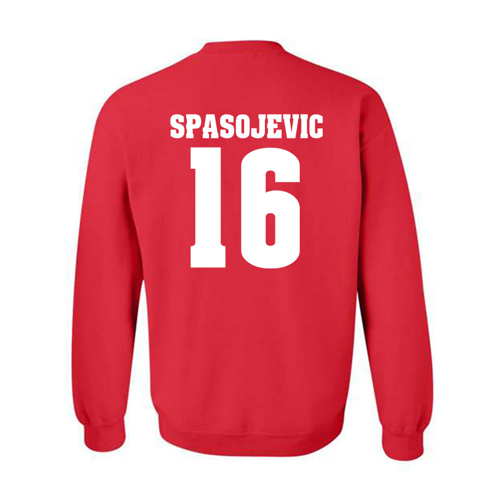 Wisconsin - NCAA Football : Milos Spasojevic - Classic Shersey Crewneck Sweatshirt-1