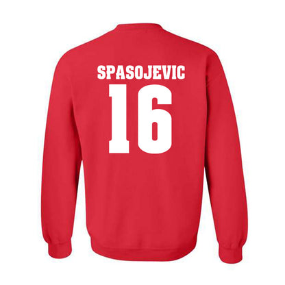 Wisconsin - NCAA Football : Milos Spasojevic - Classic Shersey Crewneck Sweatshirt-1