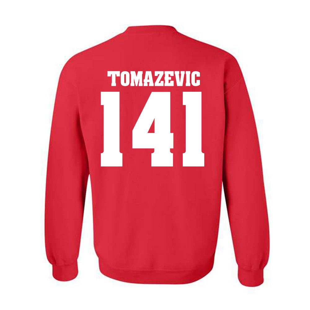 Wisconsin - NCAA Wrestling : Peter Tomazevic - Classic Shersey Crewneck Sweatshirt-1