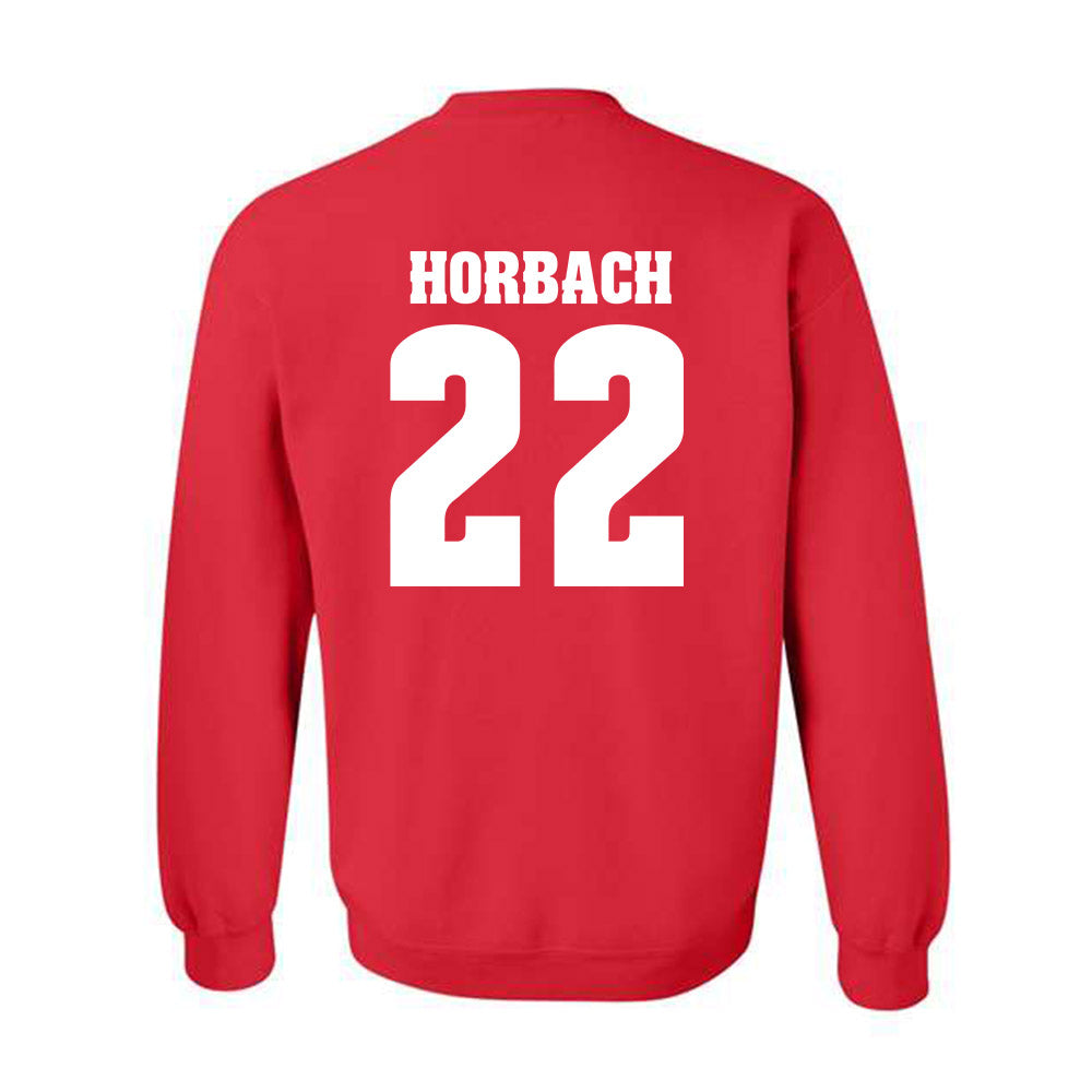 Wisconsin - NCAA Men's Ice Hockey : Jack Horbach - Classic Shersey Crewneck Sweatshirt-1
