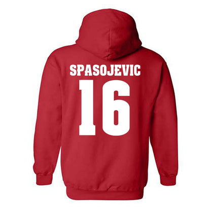 Wisconsin - NCAA Football : Milos Spasojevic - Classic Shersey Hooded Sweatshirt-1