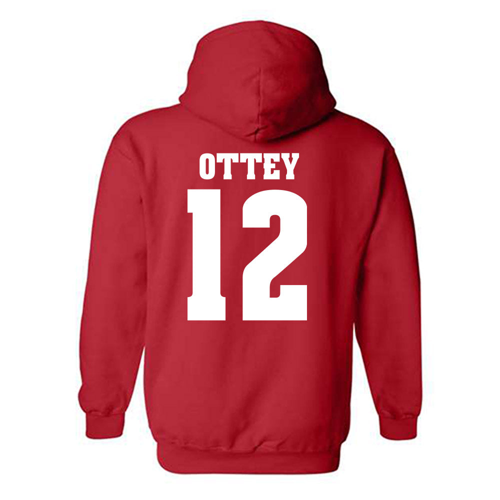 Wisconsin - NCAA Women's Soccer : Ella Ottey - Classic Shersey Hooded Sweatshirt-1