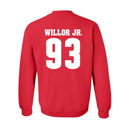 Wisconsin - NCAA Football : Ernest Willor Jr. - Classic Shersey Crewneck Sweatshirt-1