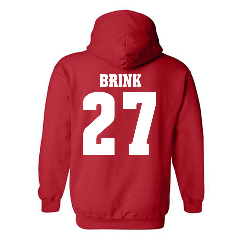 Wisconsin - NCAA Men's Ice Hockey : Finn Brink - Classic Shersey Hooded Sweatshirt-1