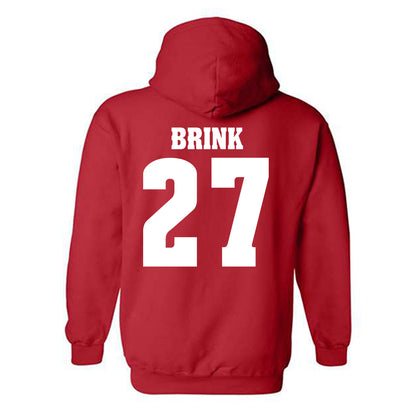 Wisconsin - NCAA Men's Ice Hockey : Finn Brink - Classic Shersey Hooded Sweatshirt-1