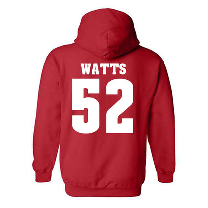 Wisconsin - NCAA Football : Hardy Watts - Classic Shersey Hooded Sweatshirt-1