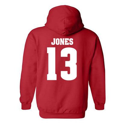 Wisconsin - NCAA Men's Basketball : Hayden Jones - Classic Shersey Hooded Sweatshirt-1