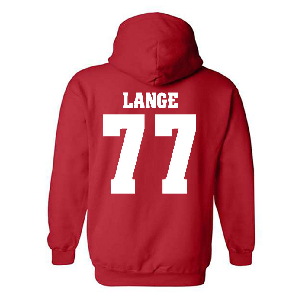 Wisconsin - NCAA Football : Peyton Lange - Classic Shersey Hooded Sweatshirt-1