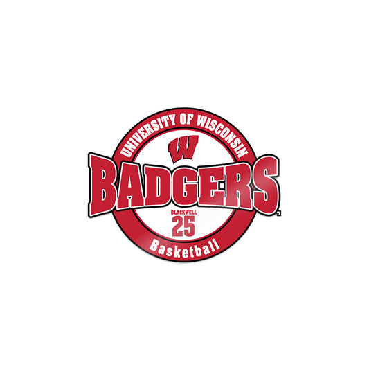 Wisconsin - NCAA Men's Basketball : John Blackwell - Sticker-0