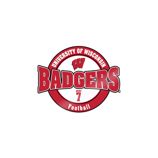 Wisconsin - NCAA Football : Shamar Rigby - Sticker-0