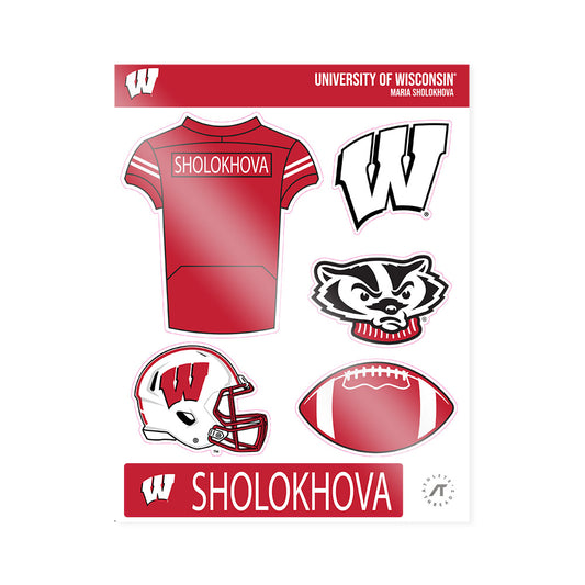 Wisconsin - NCAA Women's Tennis : Maria Sholokhova - Sticker Sheet-0