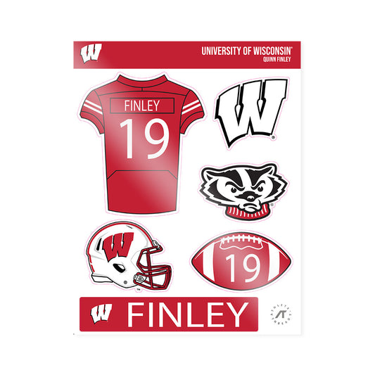 Wisconsin - NCAA Men's Ice Hockey : Quinn Finley - Sticker Sheet-0