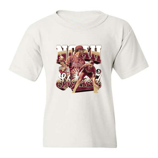 FSU - NCAA Baseball : Noah Sheffield - Collage Youth T-Shirt-0