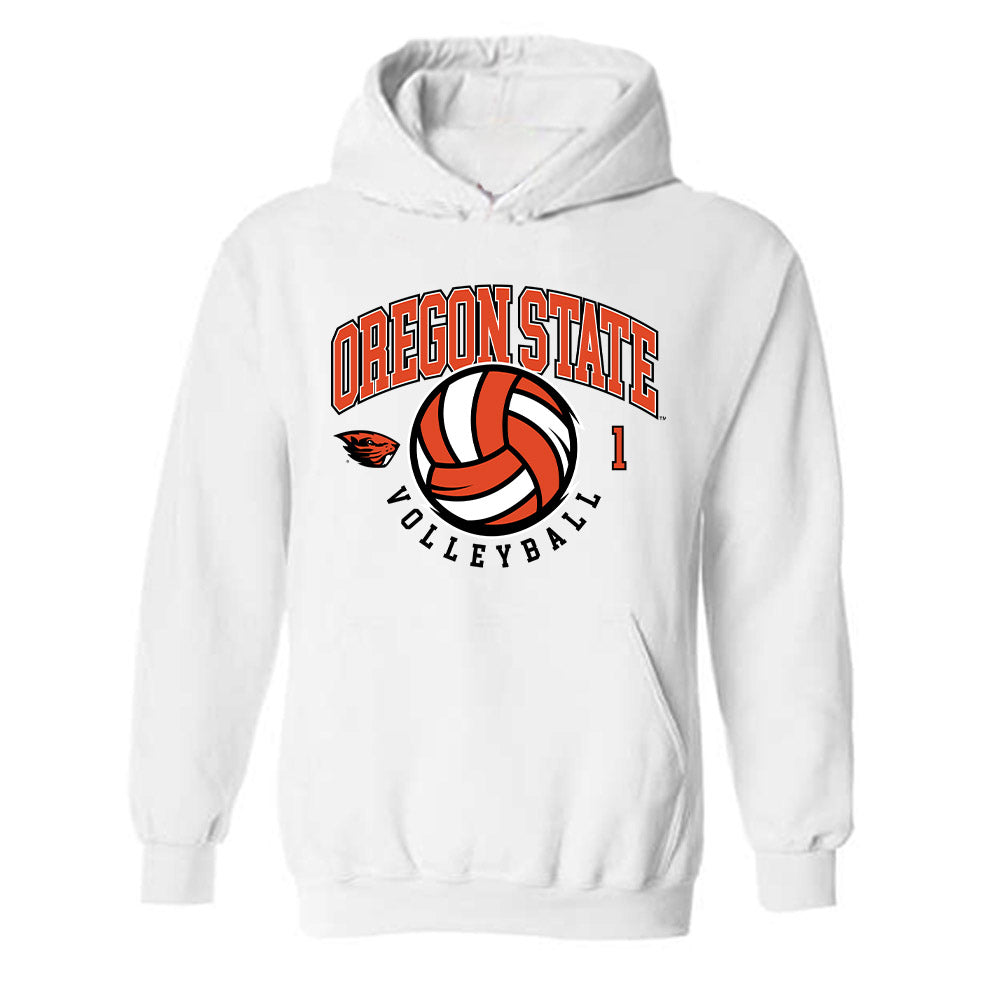 Oregon State - NCAA Women's Volleyball : Alana Marrs - Sports Shersey Hooded Sweatshirt-0