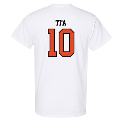 Oregon State - NCAA Football : Tristan Ti'a - Sports Shersey T-Shirt-1