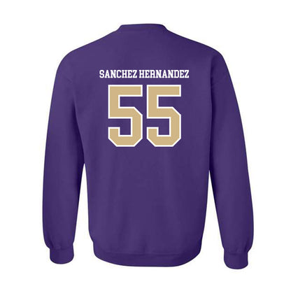 Washington - NCAA Football : Victor Sanchez Hernandez - Sports Shersey Crewneck Sweatshirt-1