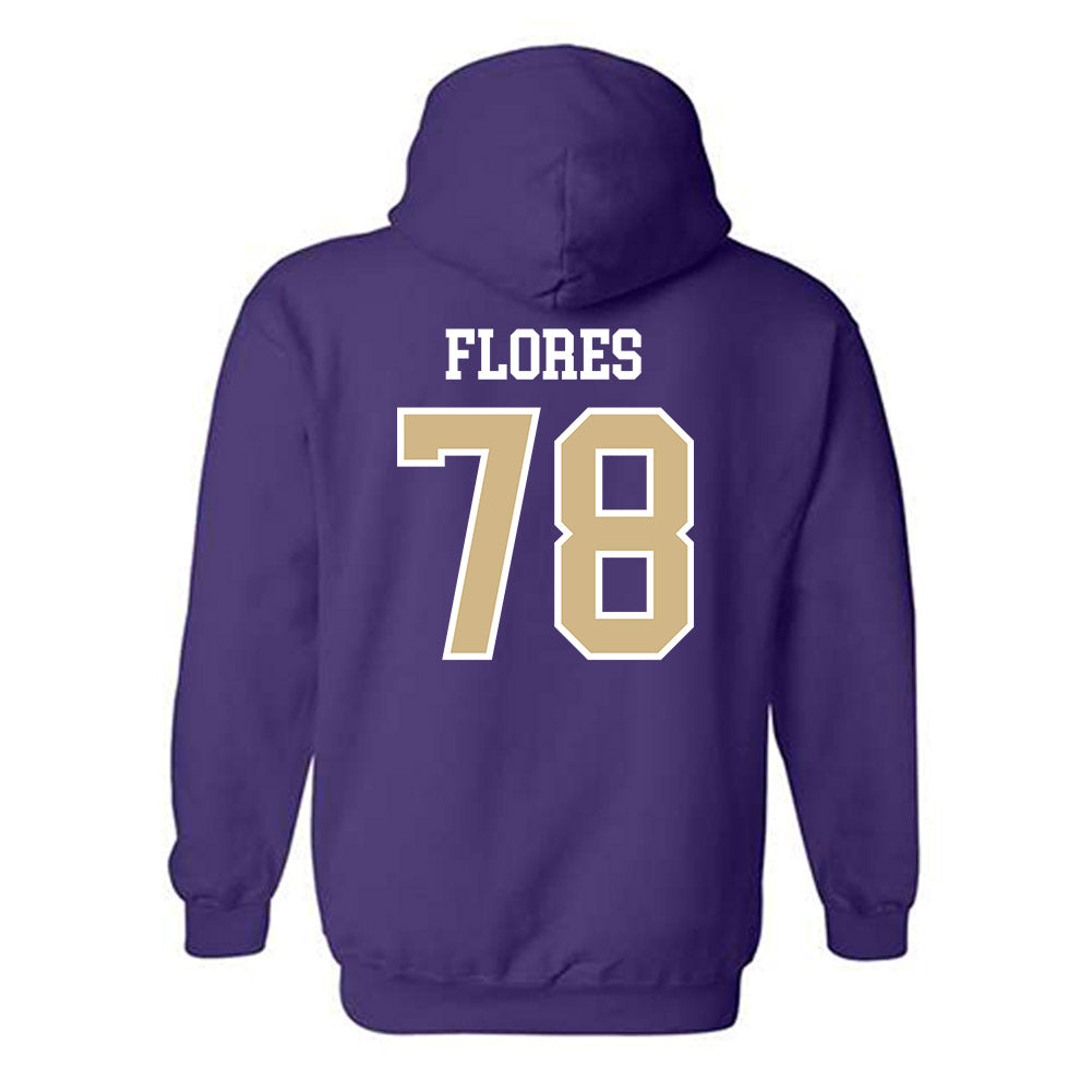 Washington - NCAA Football : Jake Flores - Sports Shersey Hooded Sweatshirt-1