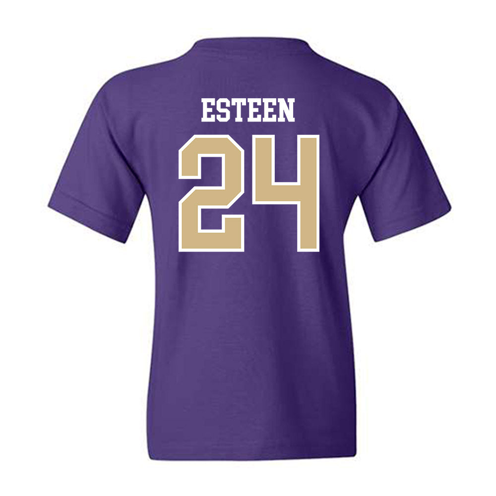 Washington - NCAA Football : Makell Esteen - Sports Shersey Youth T-Shirt-1